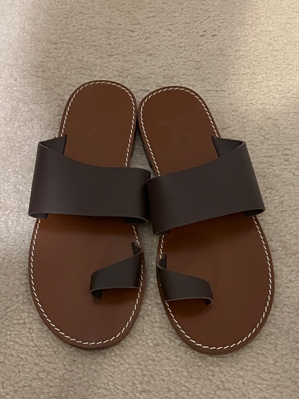 J Crew Marta Leather Sandals Size 10 Made in Italy